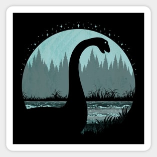 Loch Ness Monster Nessie Full Moonlight Sticker